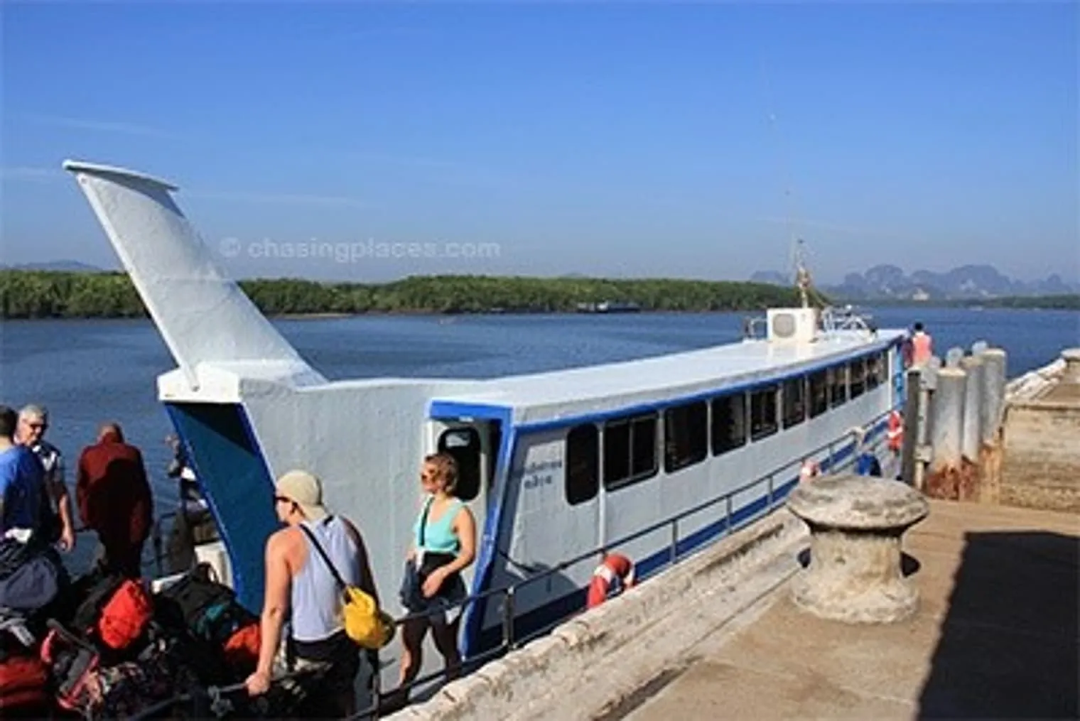 The ferry at Krabi Pier.