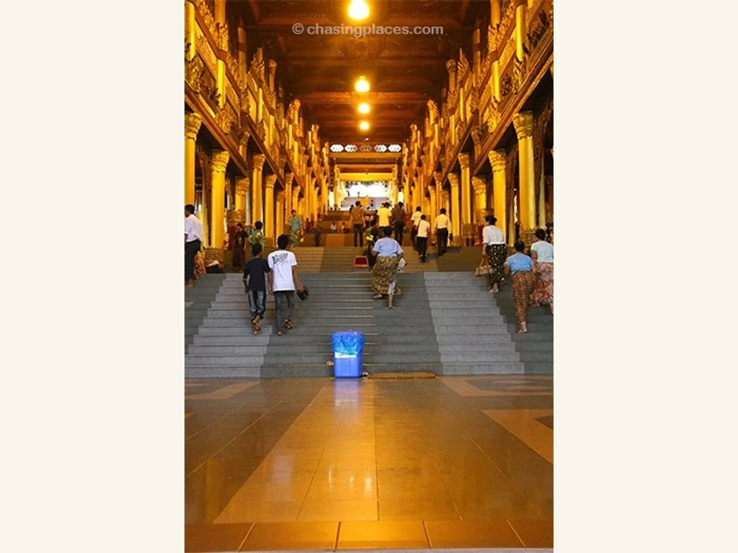 Walking up to the historic complex