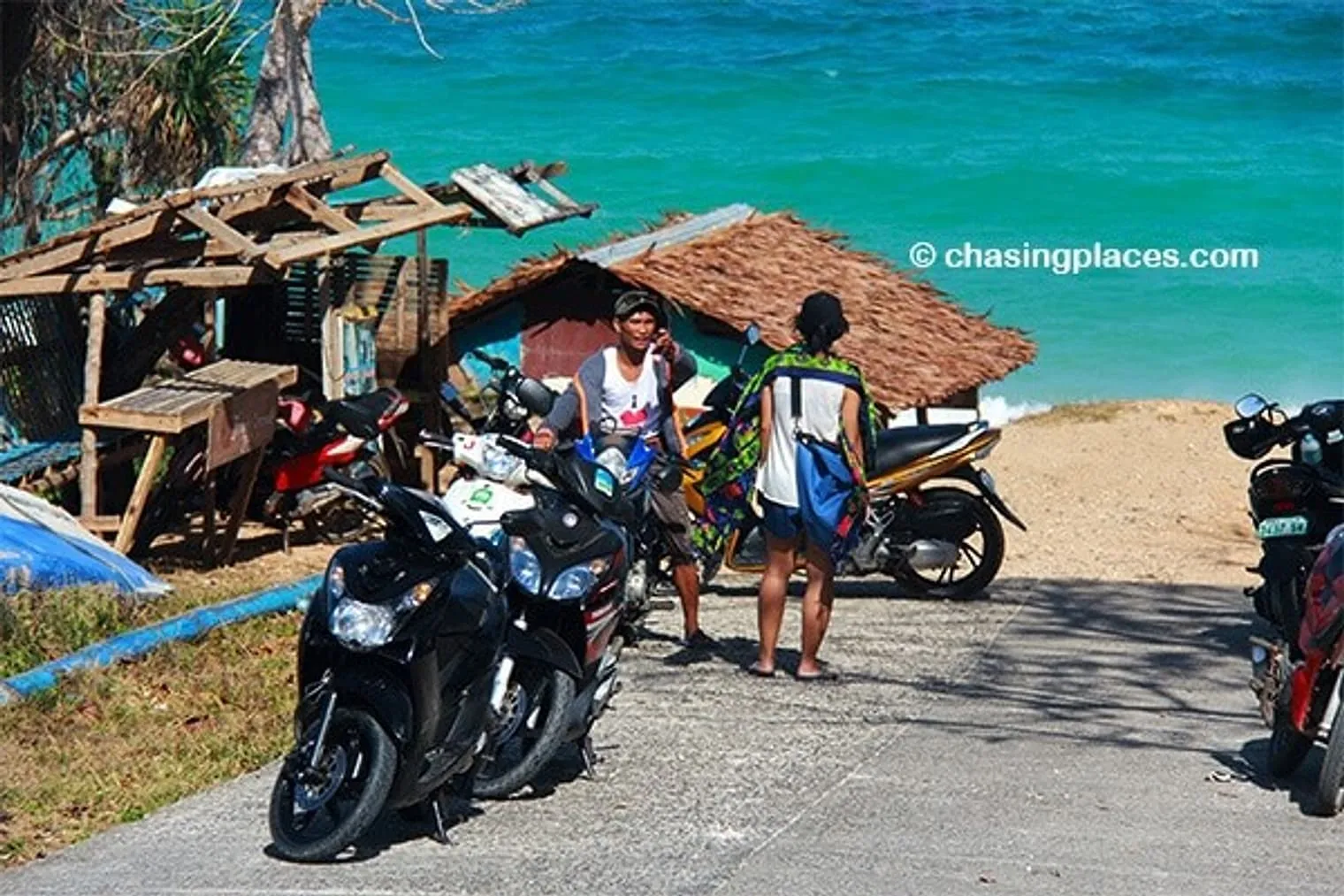 If you can't find a tricylce, try to hire a local moto driver to whisk you around Boracay.