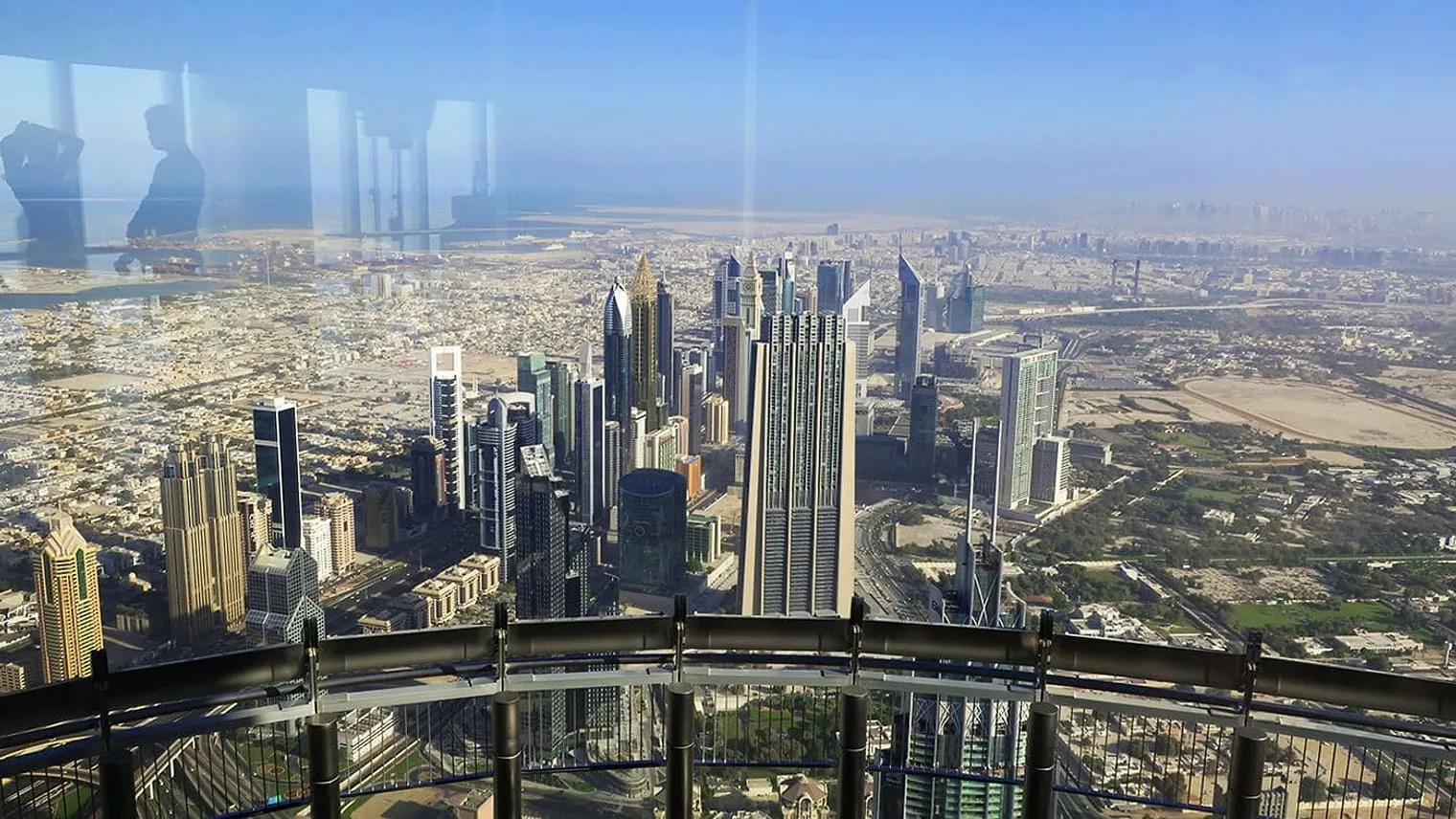 The stunning view at the top of the Burj’s Khalifa’s Viewing Deck
