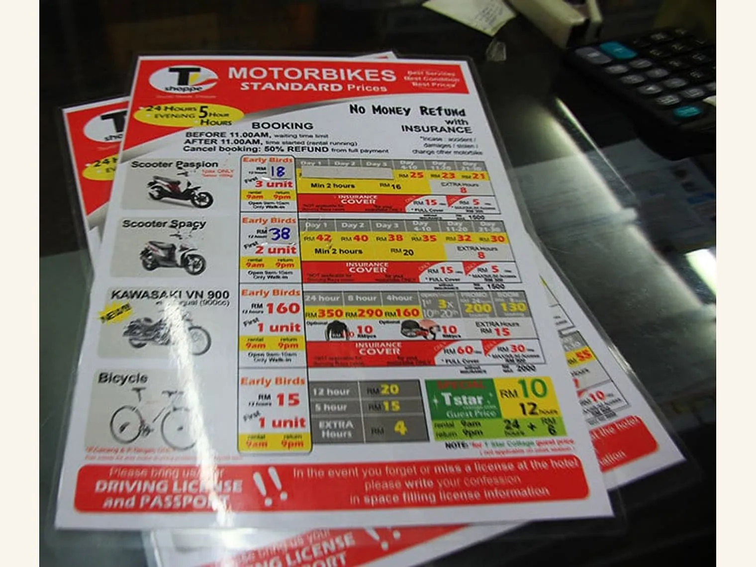 It is easy to rent motorbikes on Langkawi Island.