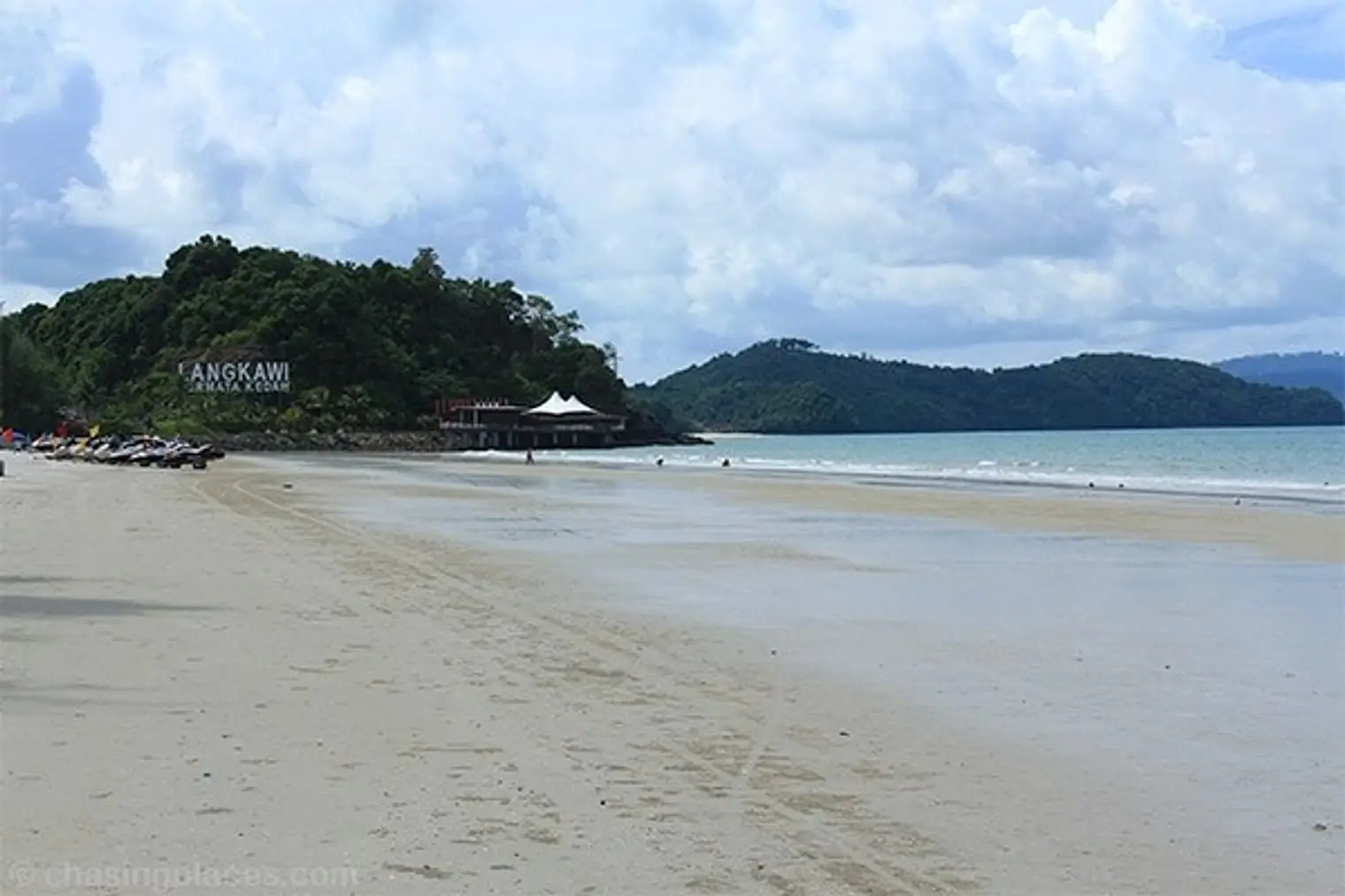 Pantai Cenang is super wide at low tide