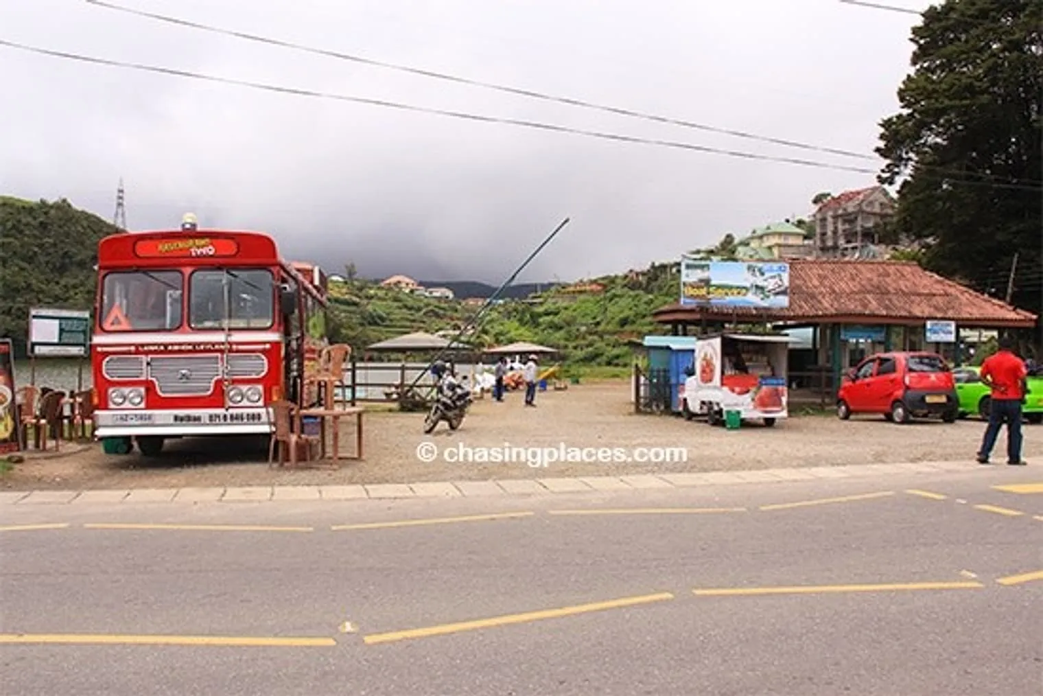The food choices beside Gregory Lake in Nuwara Eliya