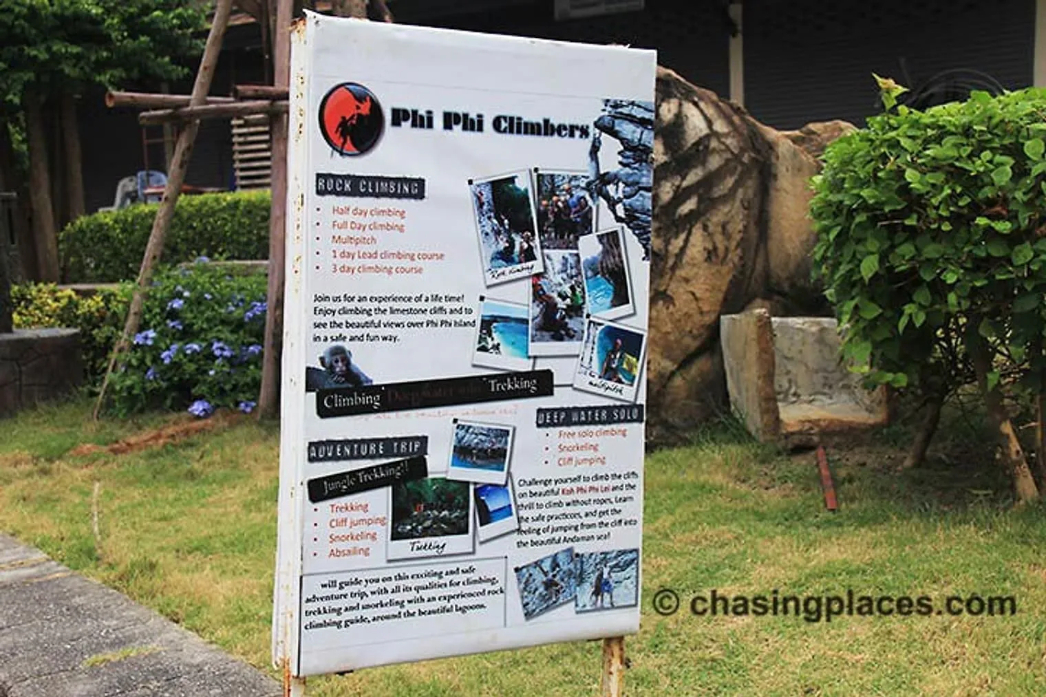 Rock climbing is one of the popular things to do on Koh Phi Phi.