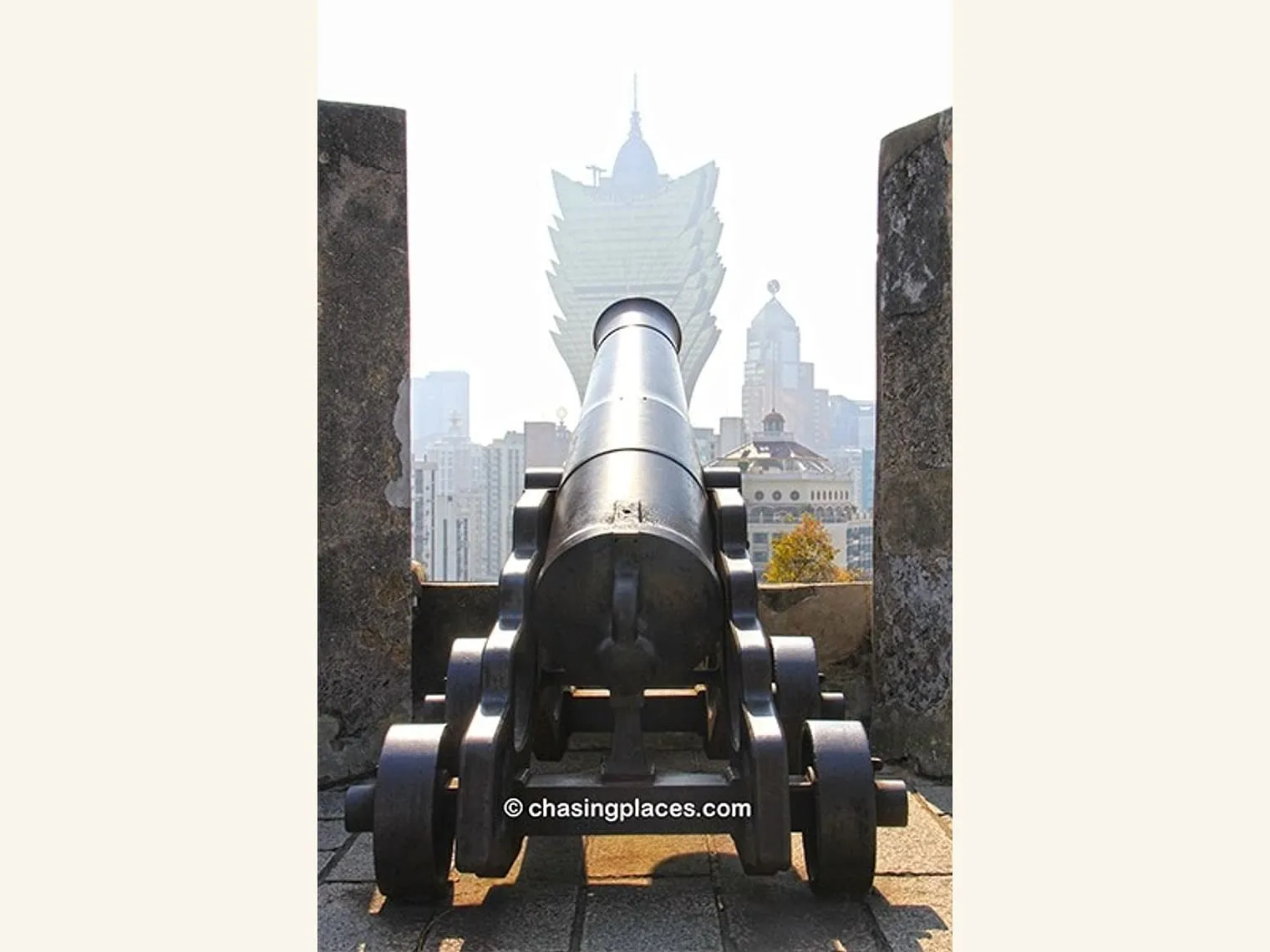 History merging with modernity in Macau, from the roof of Macau Museum