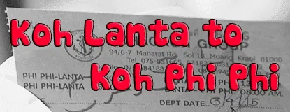 How to Get from Koh Lanta to Koh Phi Phi