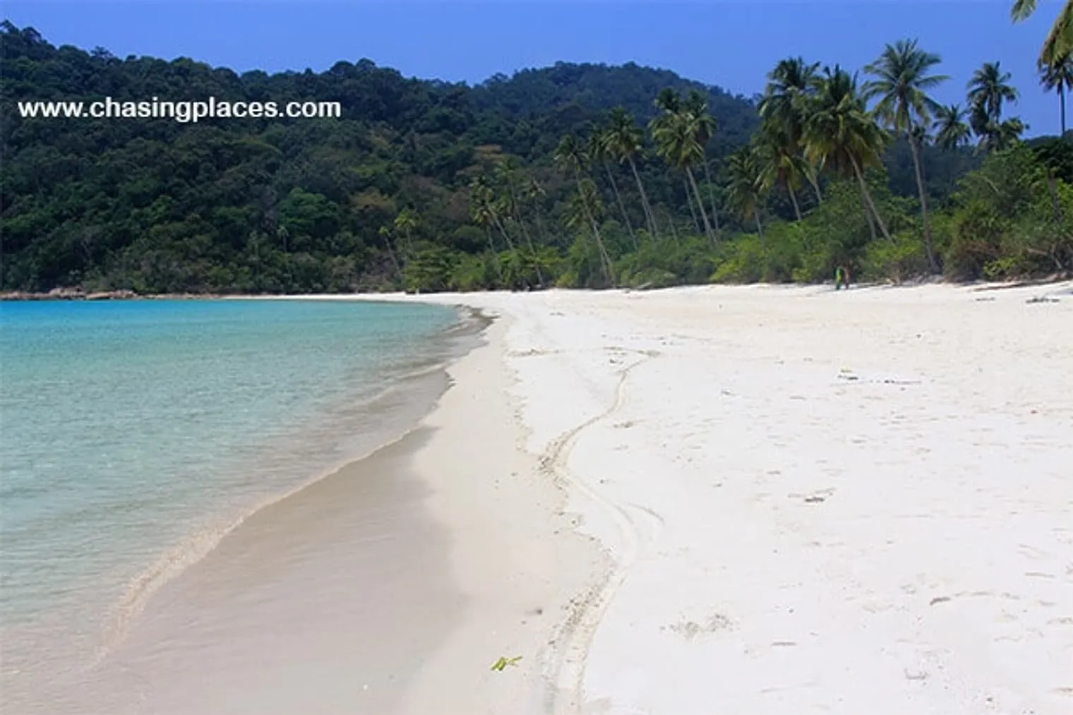 The isolated, beautiful beach near our resort on Pulau Redang