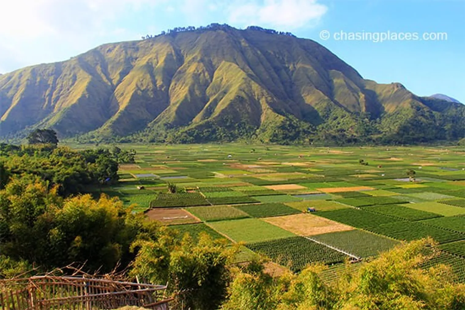 The jaw-dropping view of the lush valley in Sembalun, Lombok