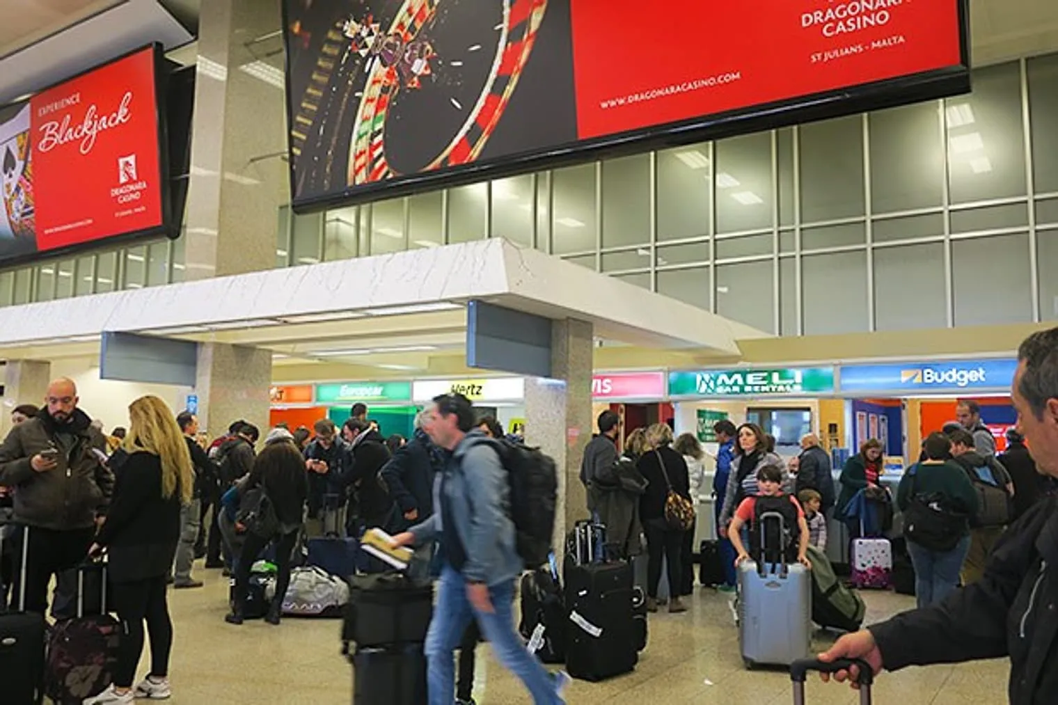 There are many car rental companies operating at the Malta International Airport.