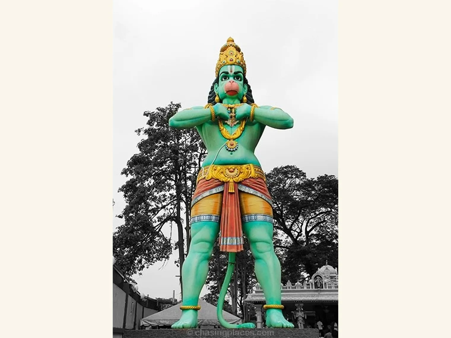 The statue of the Monkey God Hanuman at the Batu Caves, Kuala Lumpur