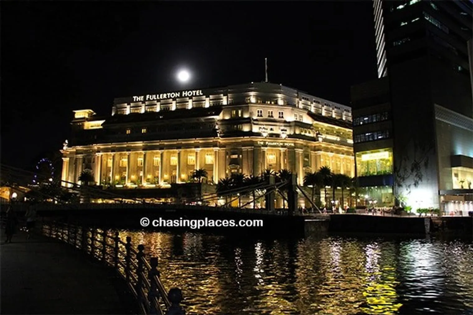 The impressive Fullerton Hotel, positioned seconds away from Boat Quay, Singapore