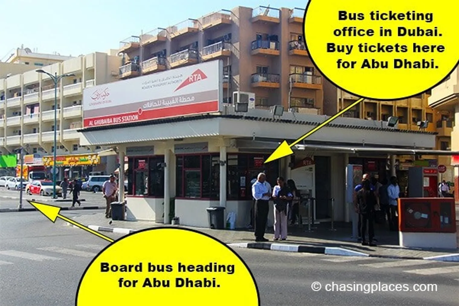 The Bus Ticket Office at Al Ghubaiba Station.