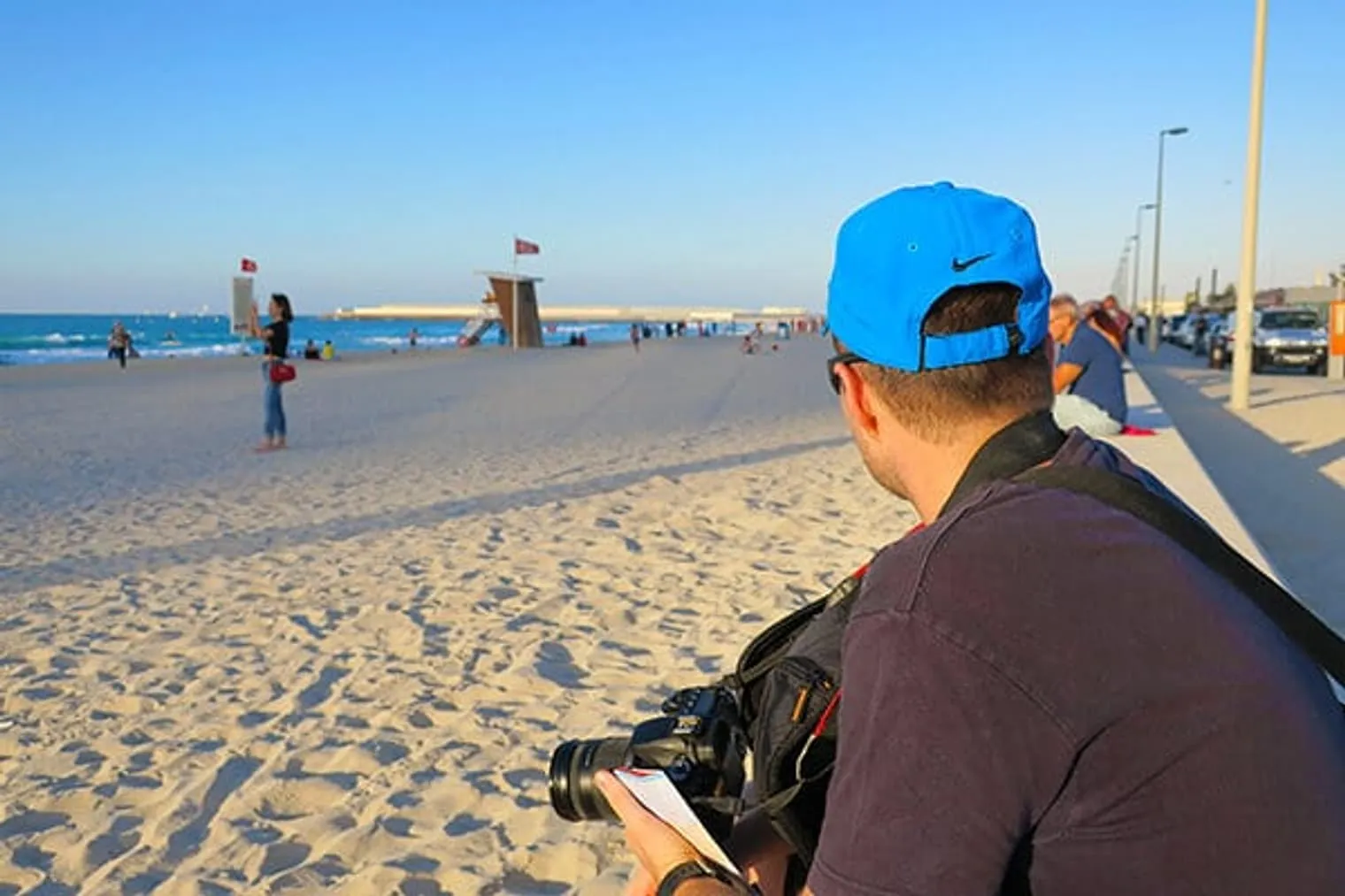 Waiting for the sun to go down at Sunset Beach