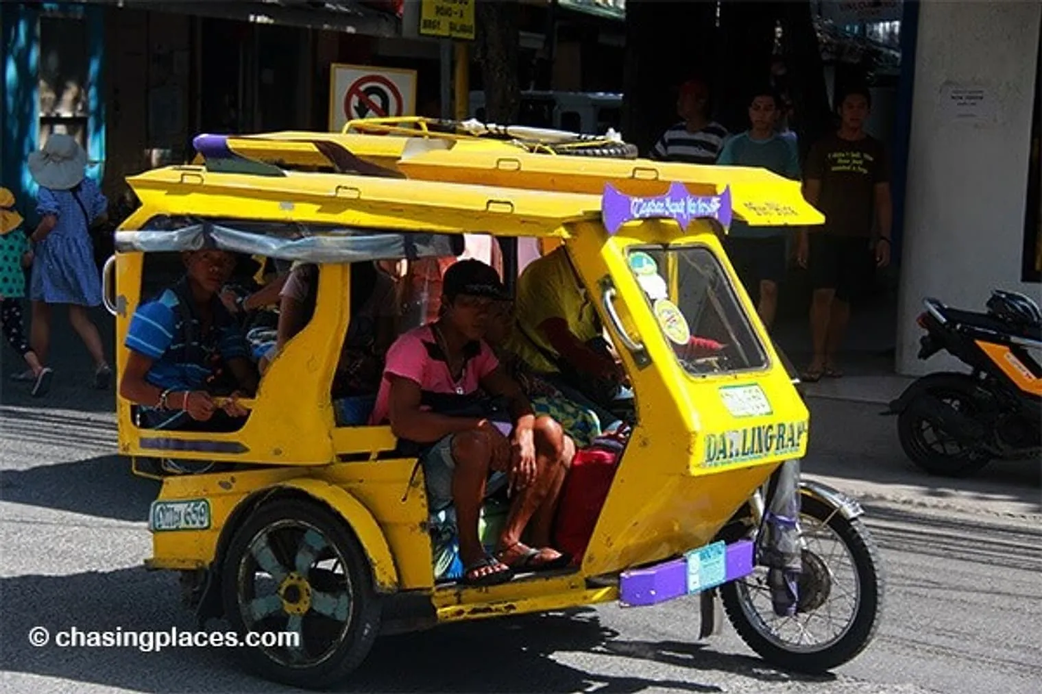 An example of a parked or special tricycle on Boracay Island.