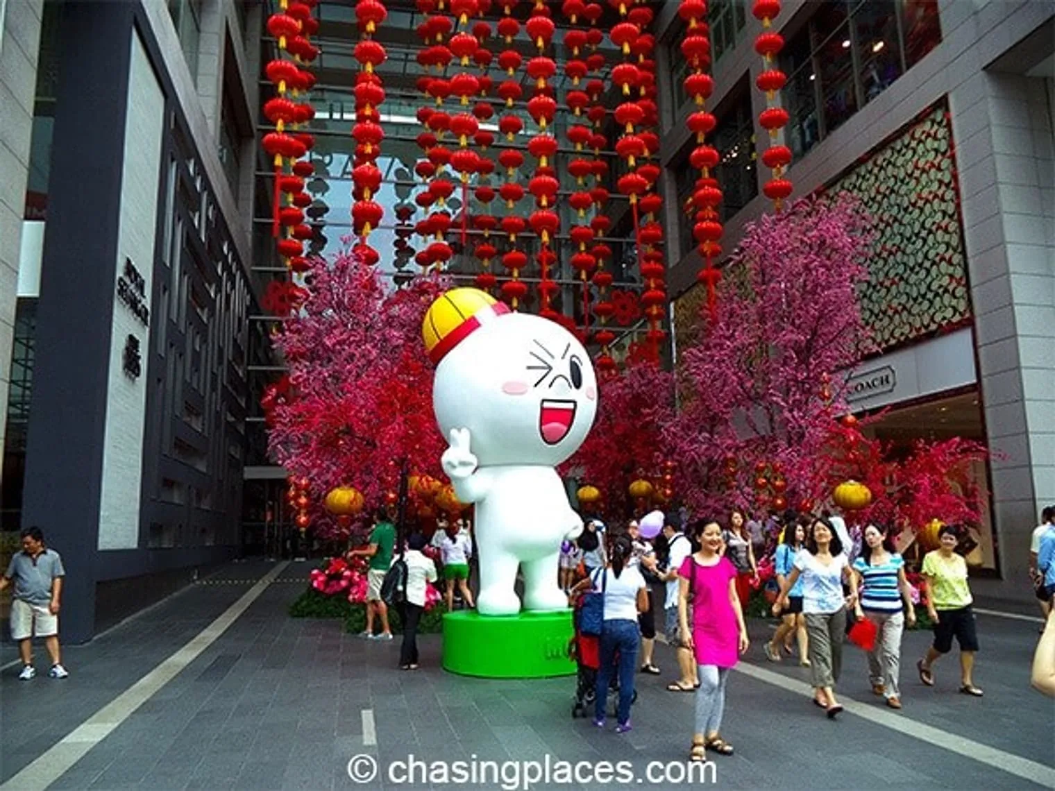 The front of Pavilion Mall during Chinese New Year festivities