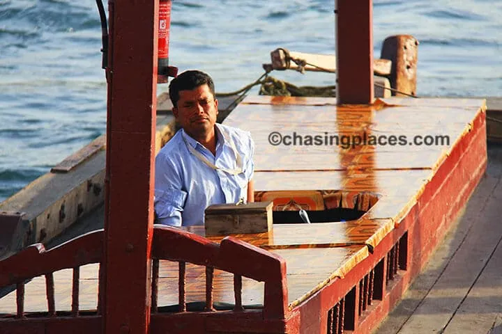 Riding an abra across Dubai Creek