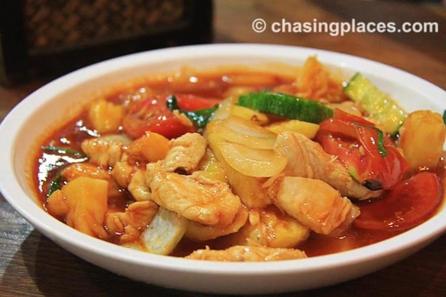 Sweet and sour chicken is one of the popular Thai dishes served in most Koh Phi Phi restaurants.