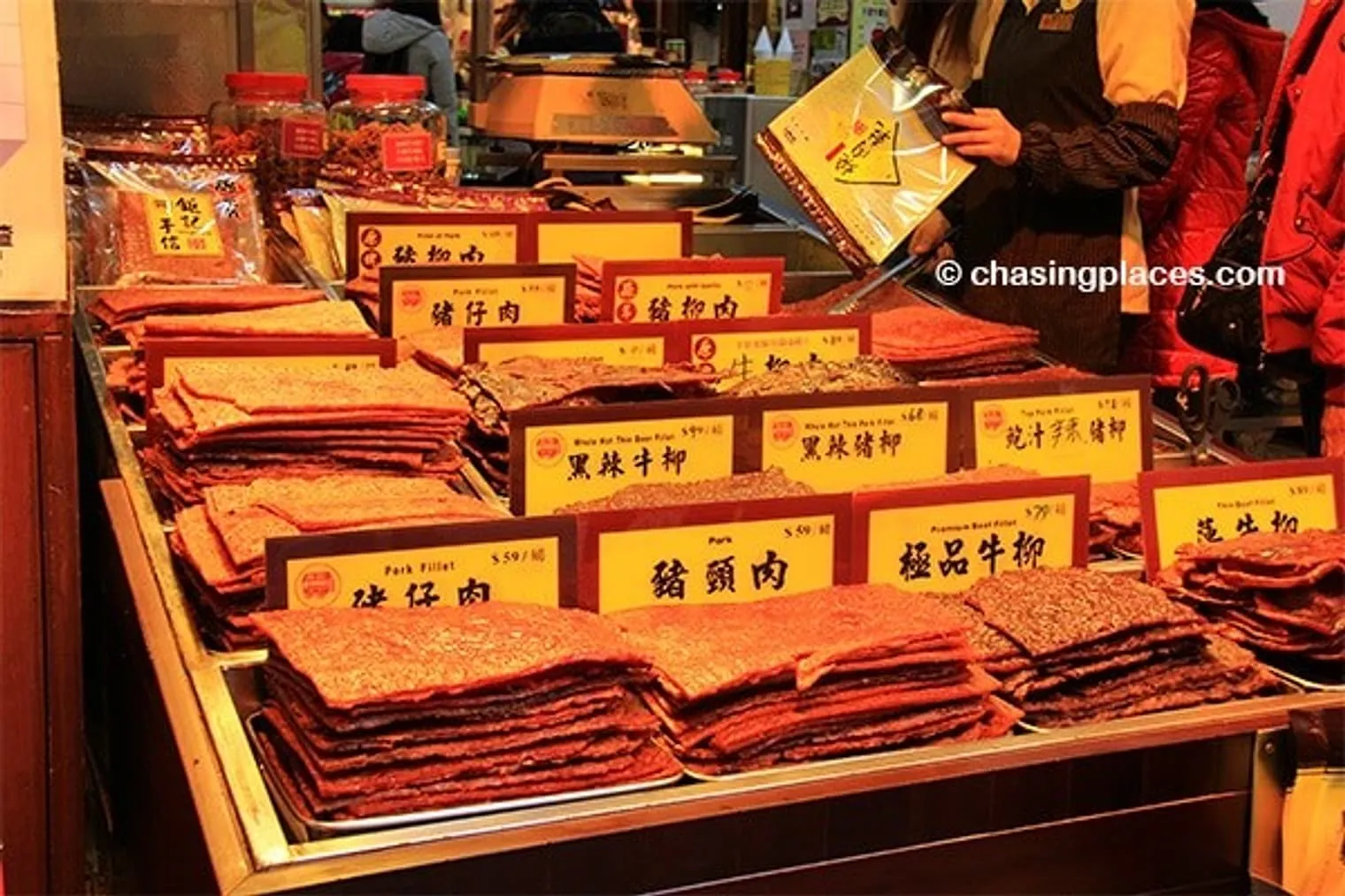 Pork appears to be in high demand near the Ruins of St.-Paul's