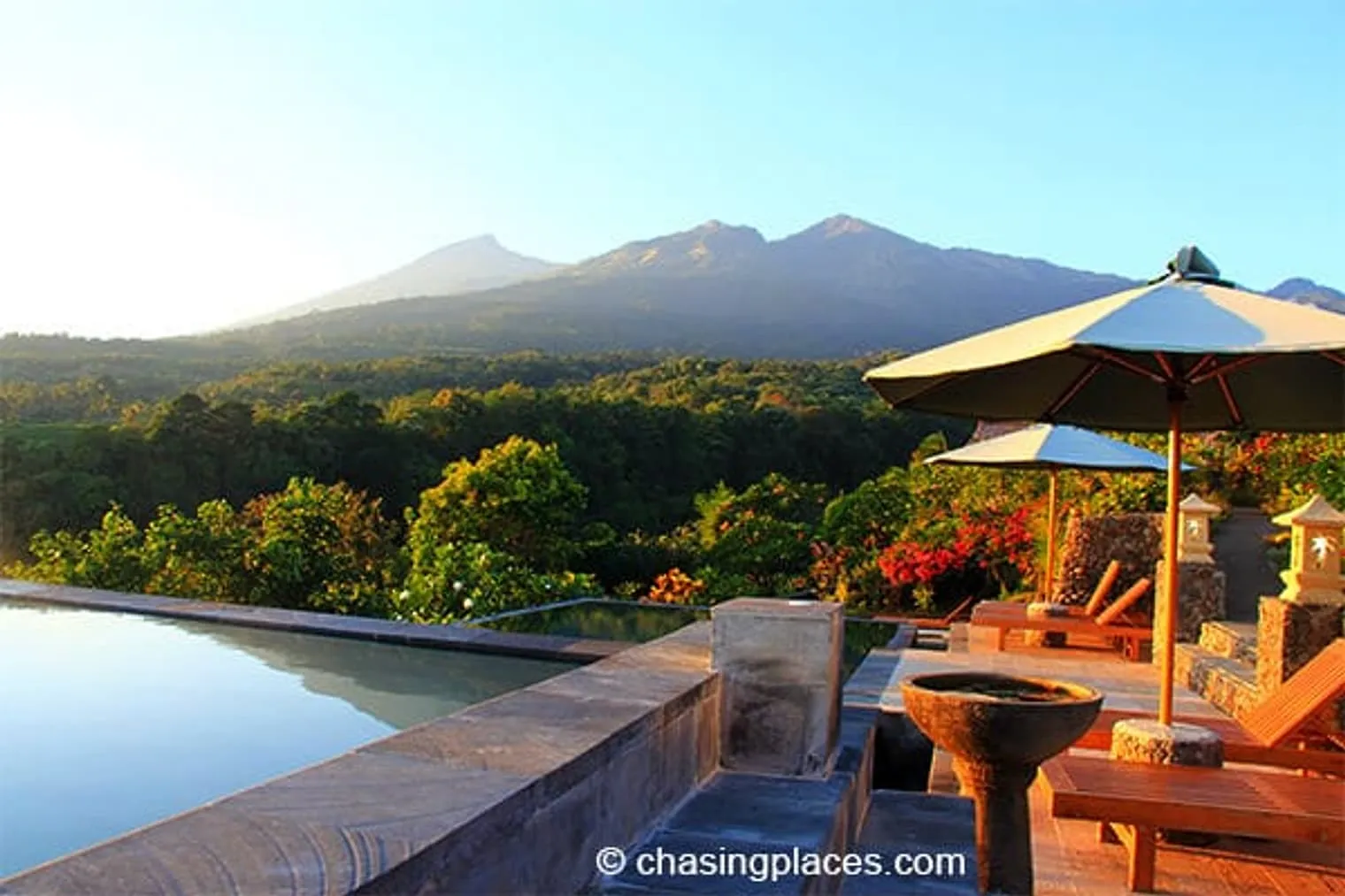 Sunset view of Mount Rinjani