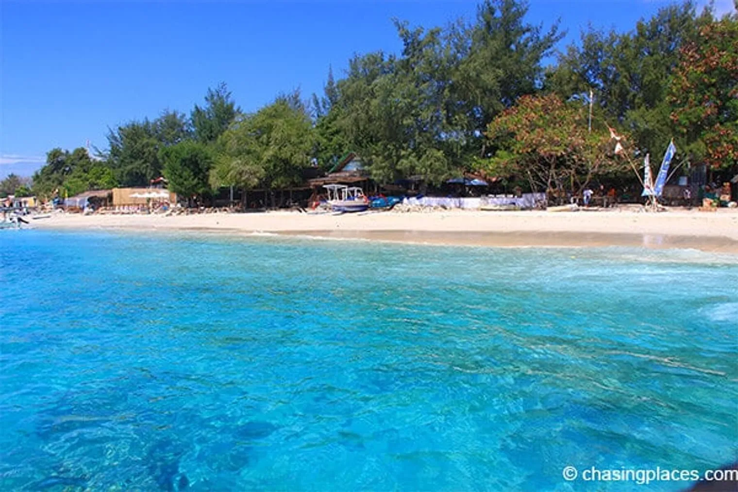 The beautiful turquoise water of Gili Trawangan