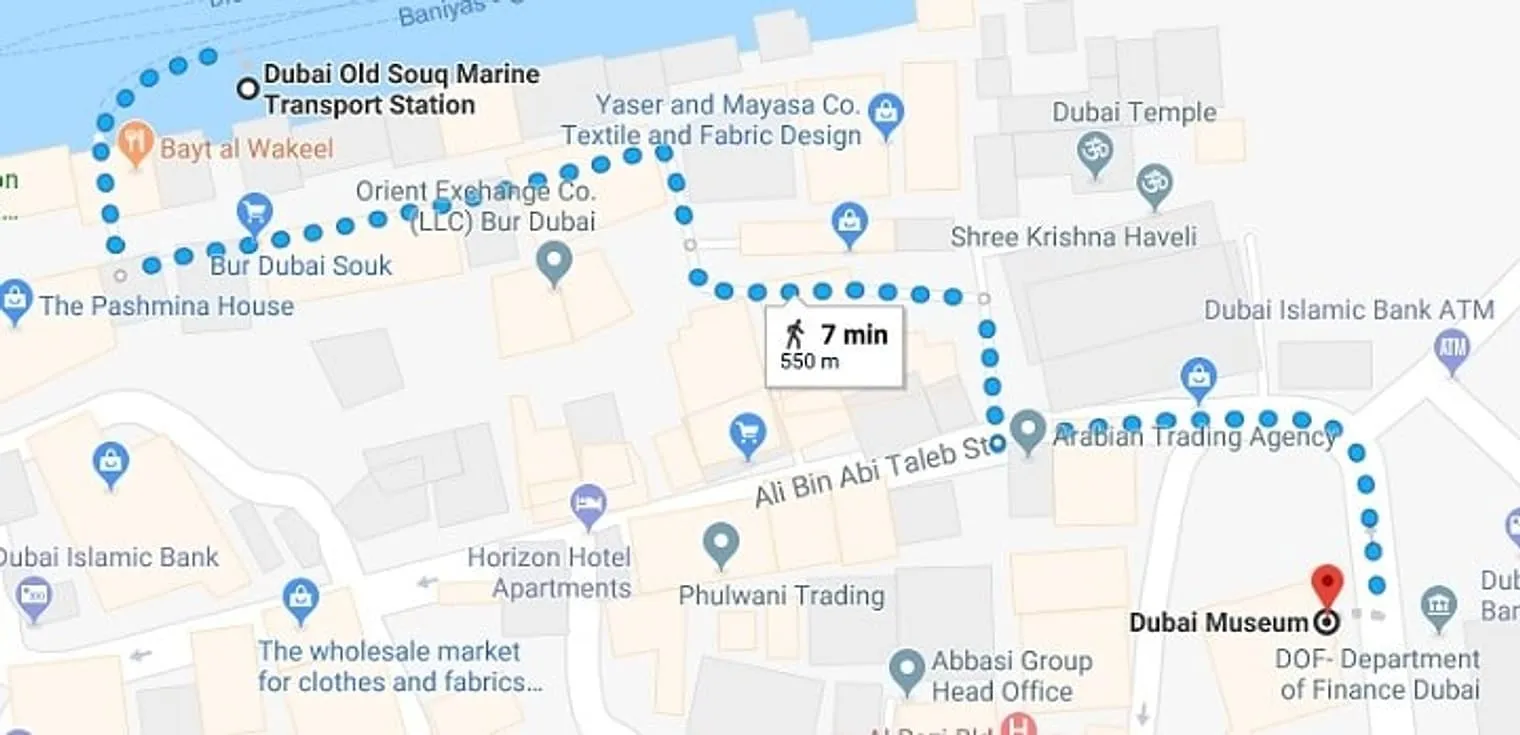 Bur Dubai Water Station to Dubai Museum