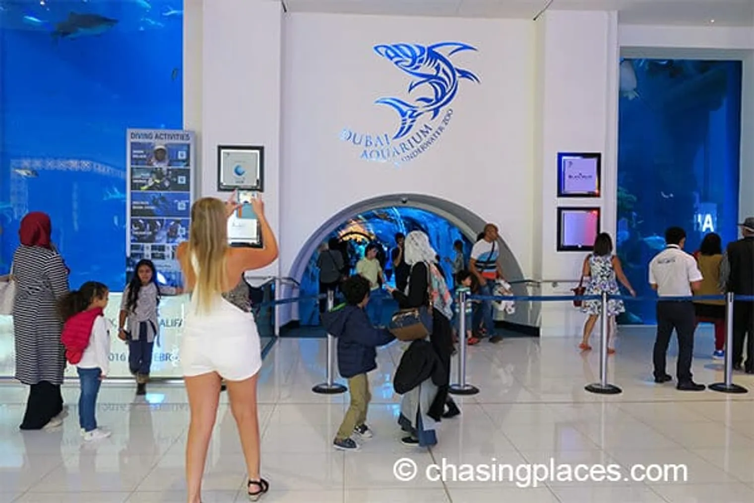 People (tourists and locals) exploring Dubai Mall