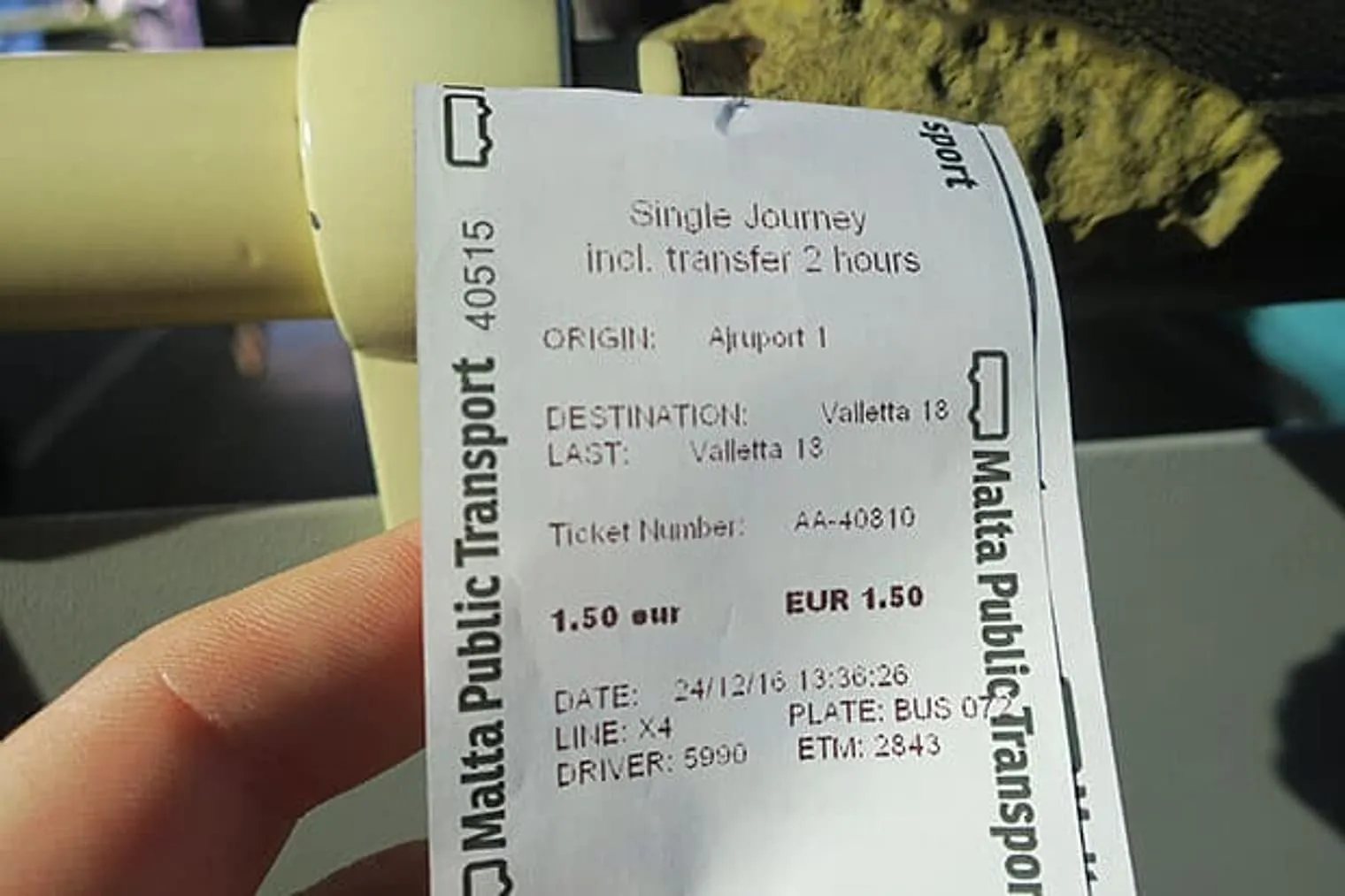 Single ticket journey
