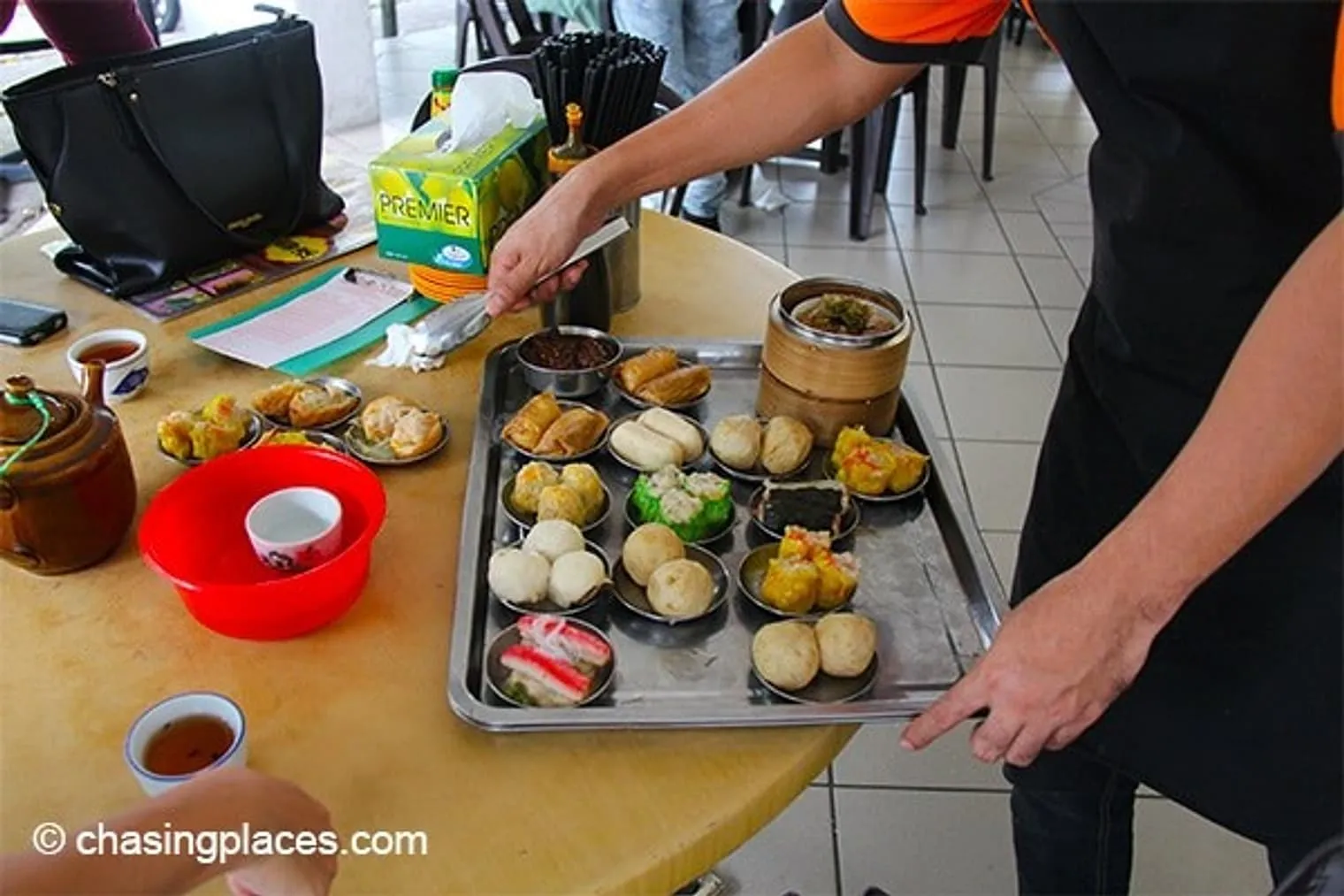 Ordering dimsum or dumplings in Kepong, Kuala Lumpur