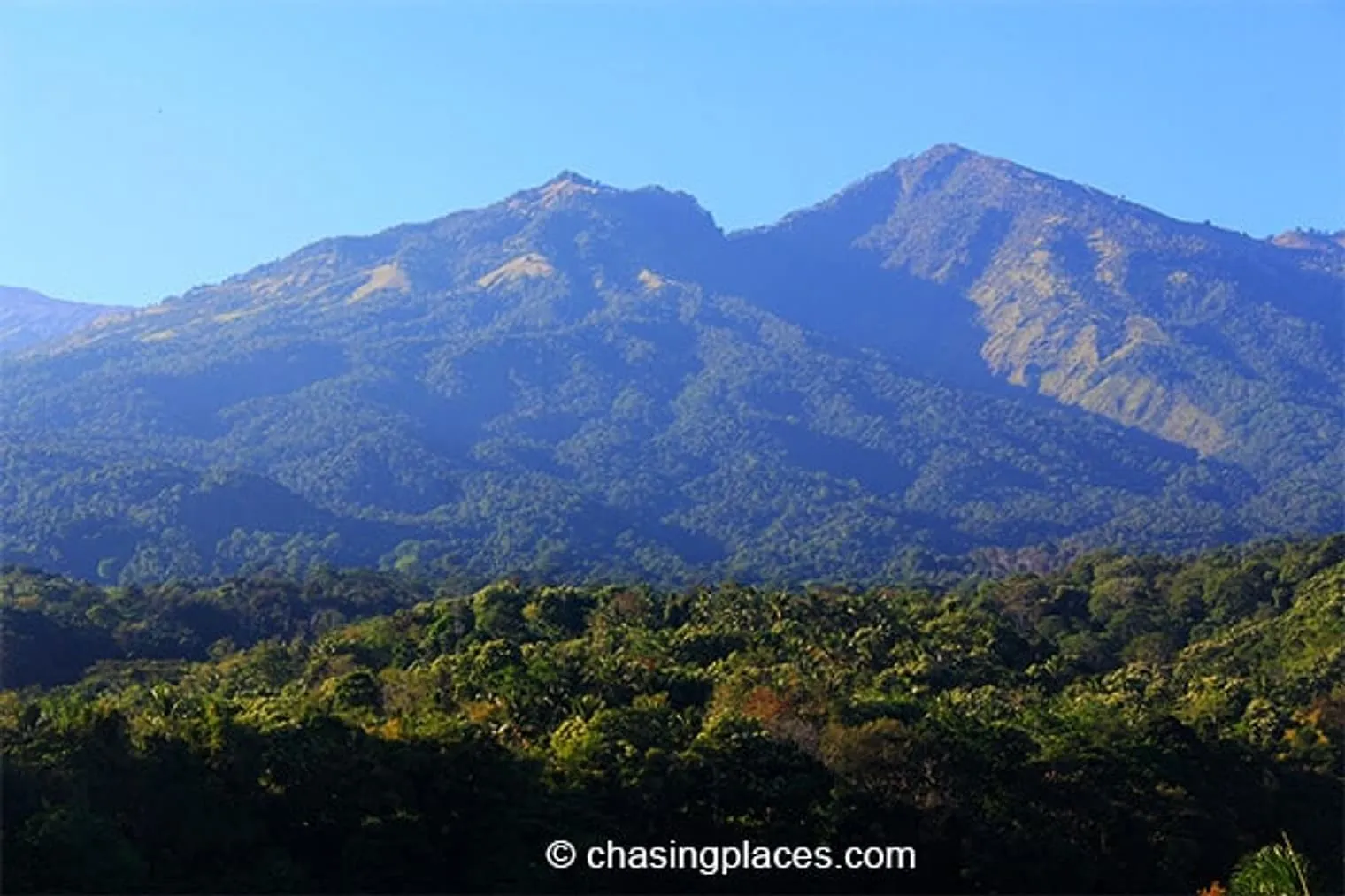 The mighty Mount Rinjani can easily be viewed from Senaru, Lombok